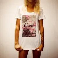 CUNT ORIGINAL STYLE WOMENS WHITE TEE