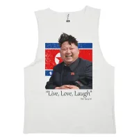 FLAG LIVE LOVE LAUGH WHITE TANK