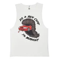 BURNOUT WHITE TANK