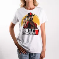 RED CUP REDEMPTION NEW STYLE WOMENS WHITE TEE