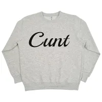 CURSIVE WHITE MARLE CREW