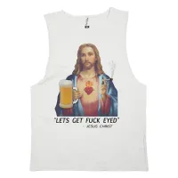 DRUNK CHRIST WHITE TANK