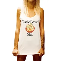 GARLIC BREAD WOMENS WHITE SINGLET