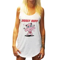 JIGGLY BUFF WOMENS WHITE SINGLET