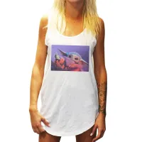 UP YOURS WOMENS WHITE SINGLET