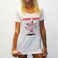 JIGGLY BUFF ORIGINAL STYLE WOMENS WHITE TEE