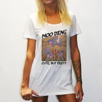 MOO DENG ORIGINAL STYLE WOMENS WHITE TEE