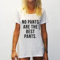 NO PANTS ORIGINAL STYLE WOMENS WHITE TEE