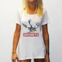 SHOOHEYS ORIGINAL STYLE WOMENS WHITE TEE