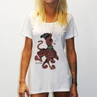 STONED SCOOBY ORIGINAL STYLE WOMENS WHITE TEE