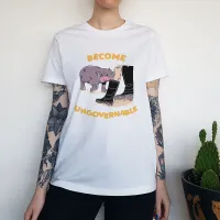 BECOME UNGOVERNABLE NEW STYLE WOMENS WHITE TEE