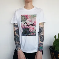 CUNT NEW STYLE WOMENS WHITE TEE