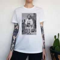 DRUGS NEW STYLE WOMENS WHITE TEE