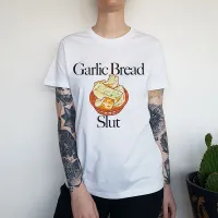 GARLIC BREAD NEW STYLE WOMENS WHITE TEE