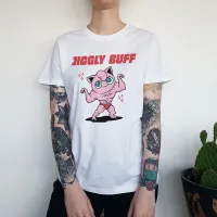 JIGGLY BUFF NEW STYLE WOMENS WHITE TEE