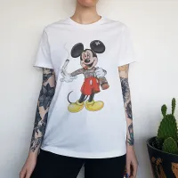 STONED MOUSE NEW STYLE WOMENS WHITE TEE