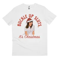 BUCKLE UP JA'MIE XMAS WHITE TEE