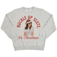 BUCKLE UP JA'MIE XMAS WHITE MARLE CREW