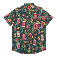 MELBOURNE XMAS TINNIES LINEN BUTTON UP SHIRT