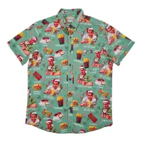 MERRY CHICKEN BURGAH XMAS BUTTON UP SHIRT PRE ORDER