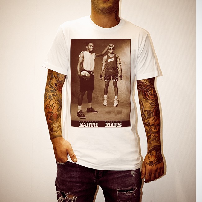 Jordan And Spike Lee White Tee | Uncle Reco