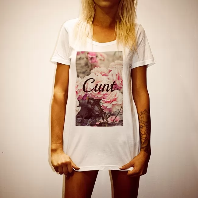 WOMENS CUNT WHITE TEE