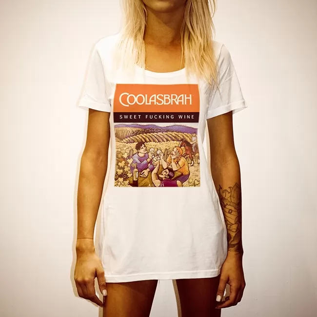 COOLASBRAH ORIGINAL STYLE WOMENS WHITE TEE