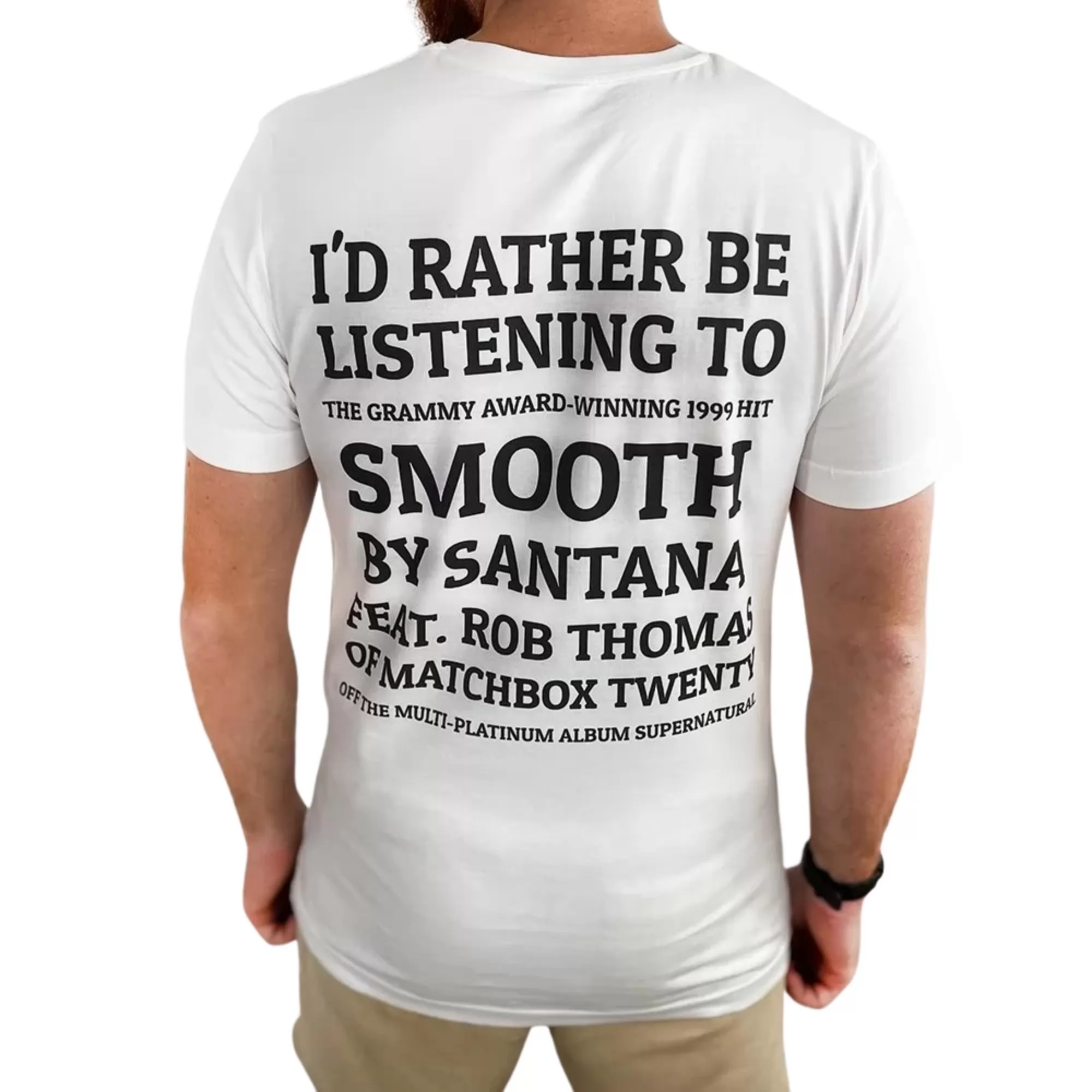 SANTANA BACK PRINTED WHITE TEE