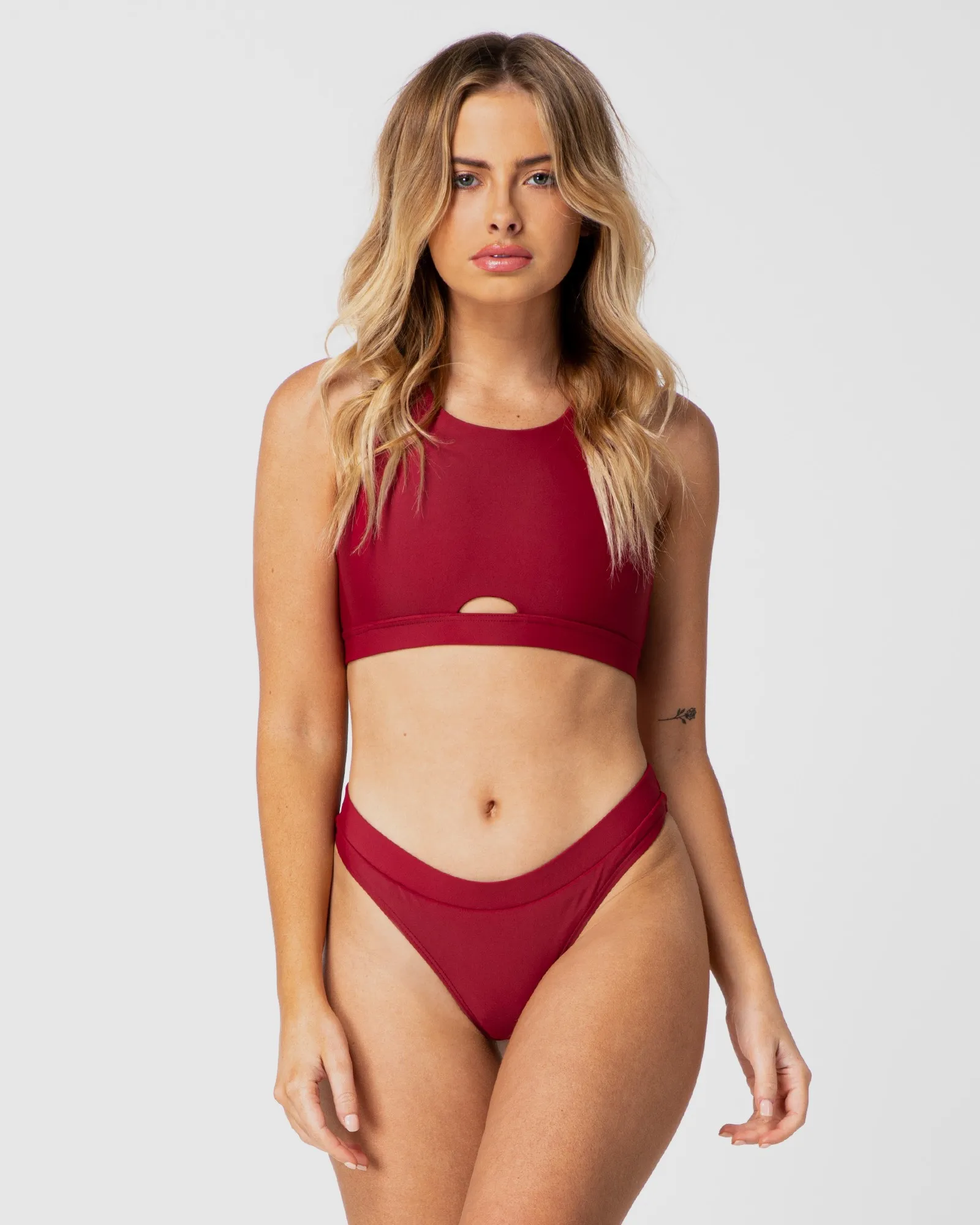 ABBI MAROON BIKINI TOP