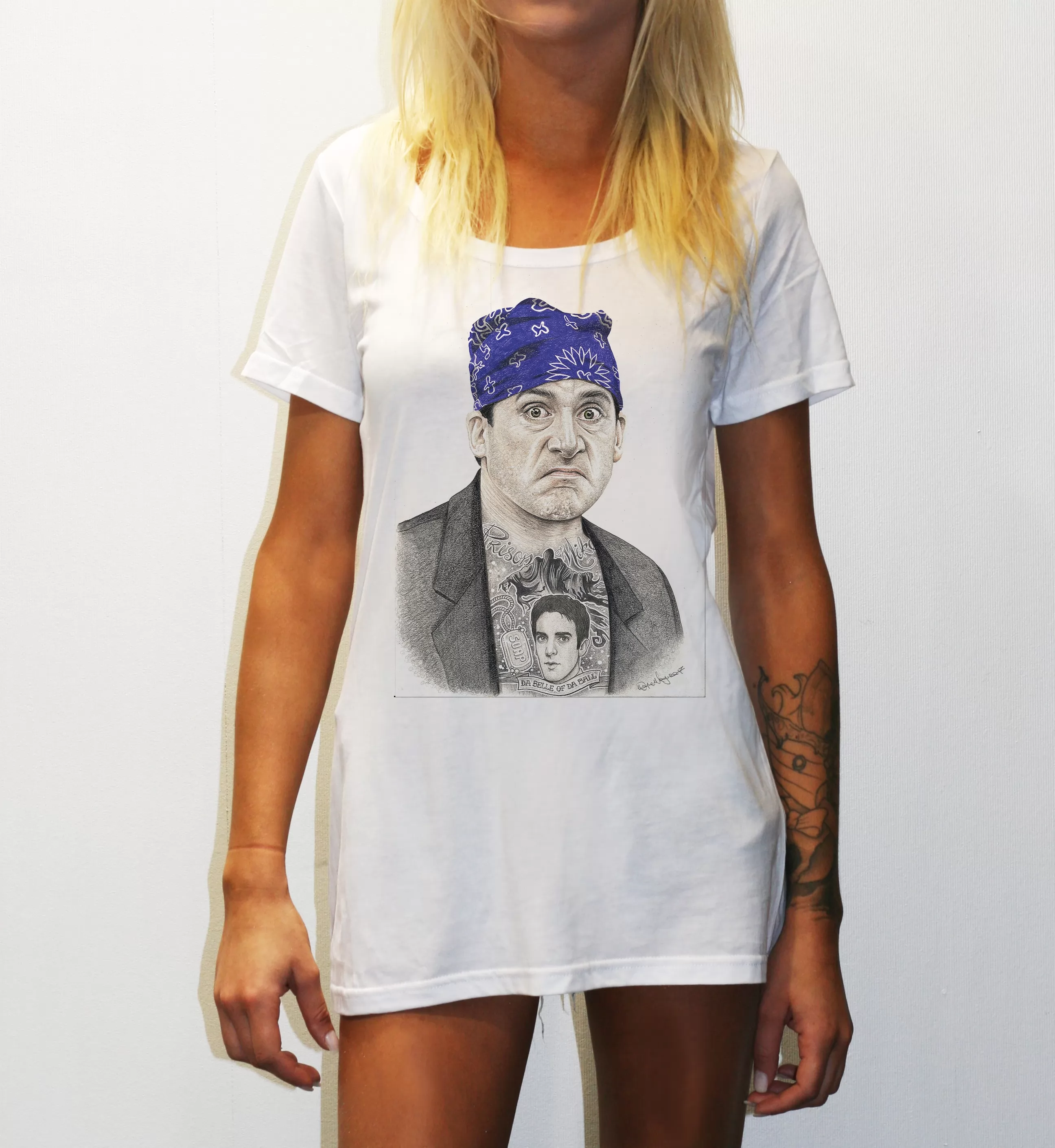 PRISON MIKE ORIGINAL STYLE WOMENS WHITE TEE