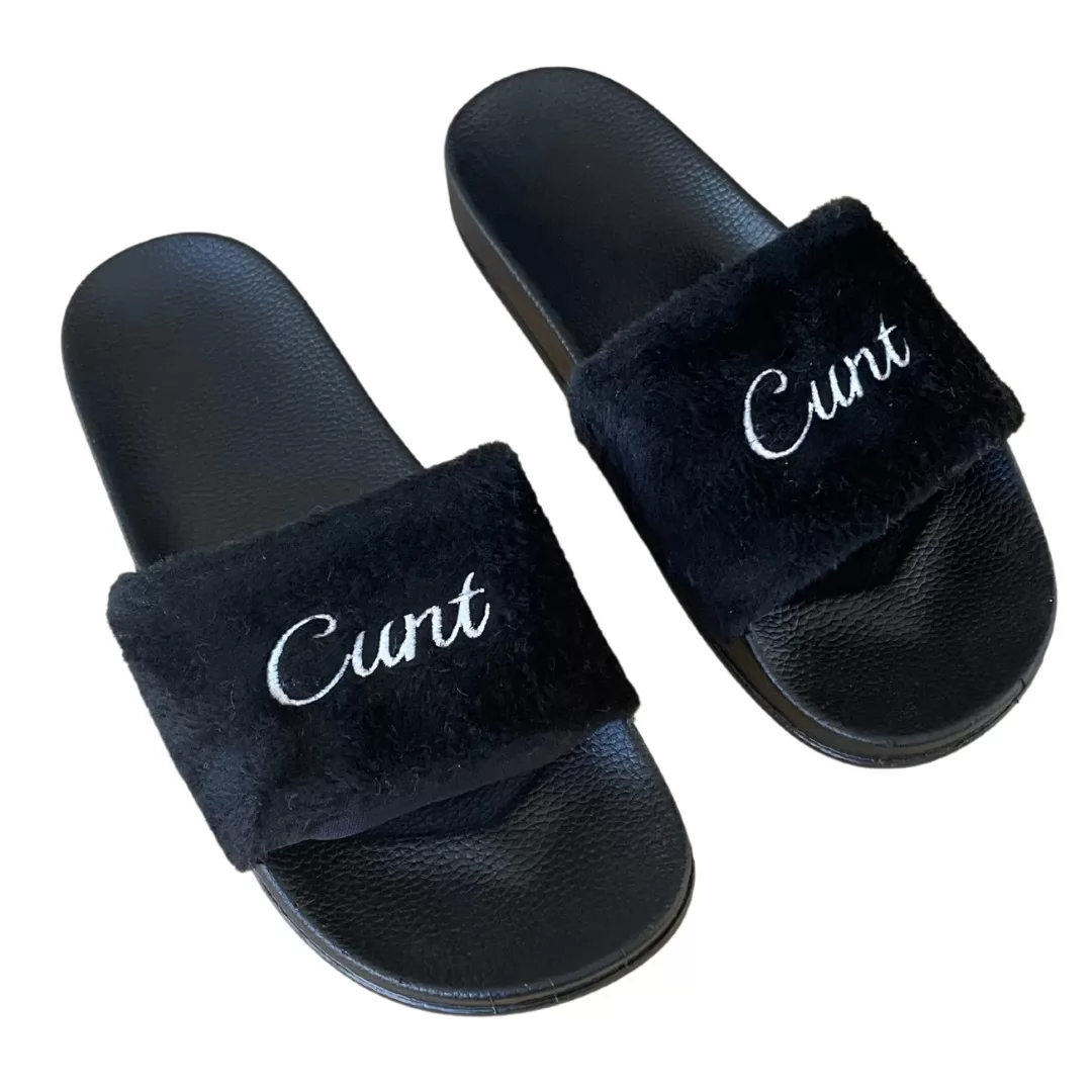 CURSIVE FUR SLIDES