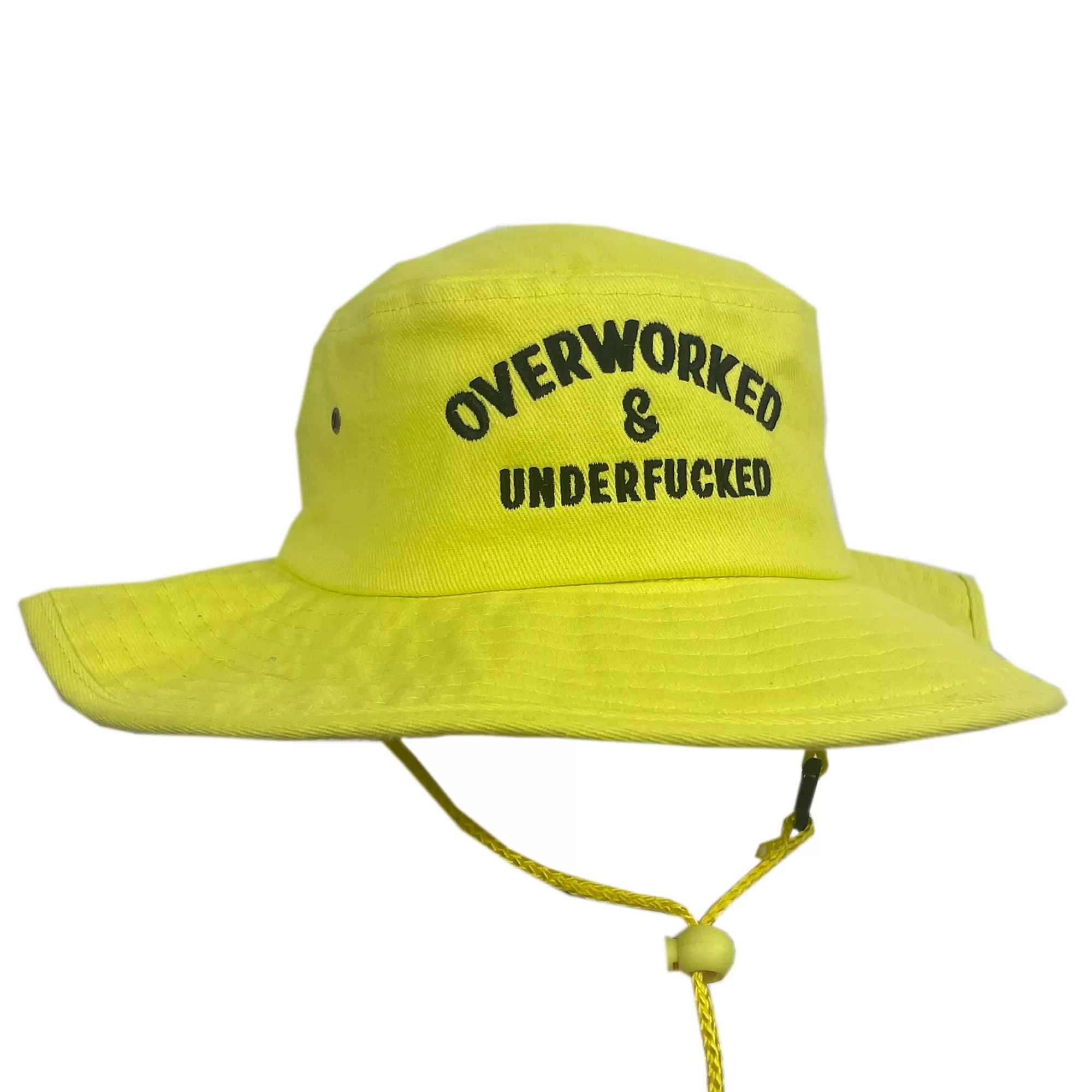 OVERWORKED HI VIS WIDE BRIM HAT