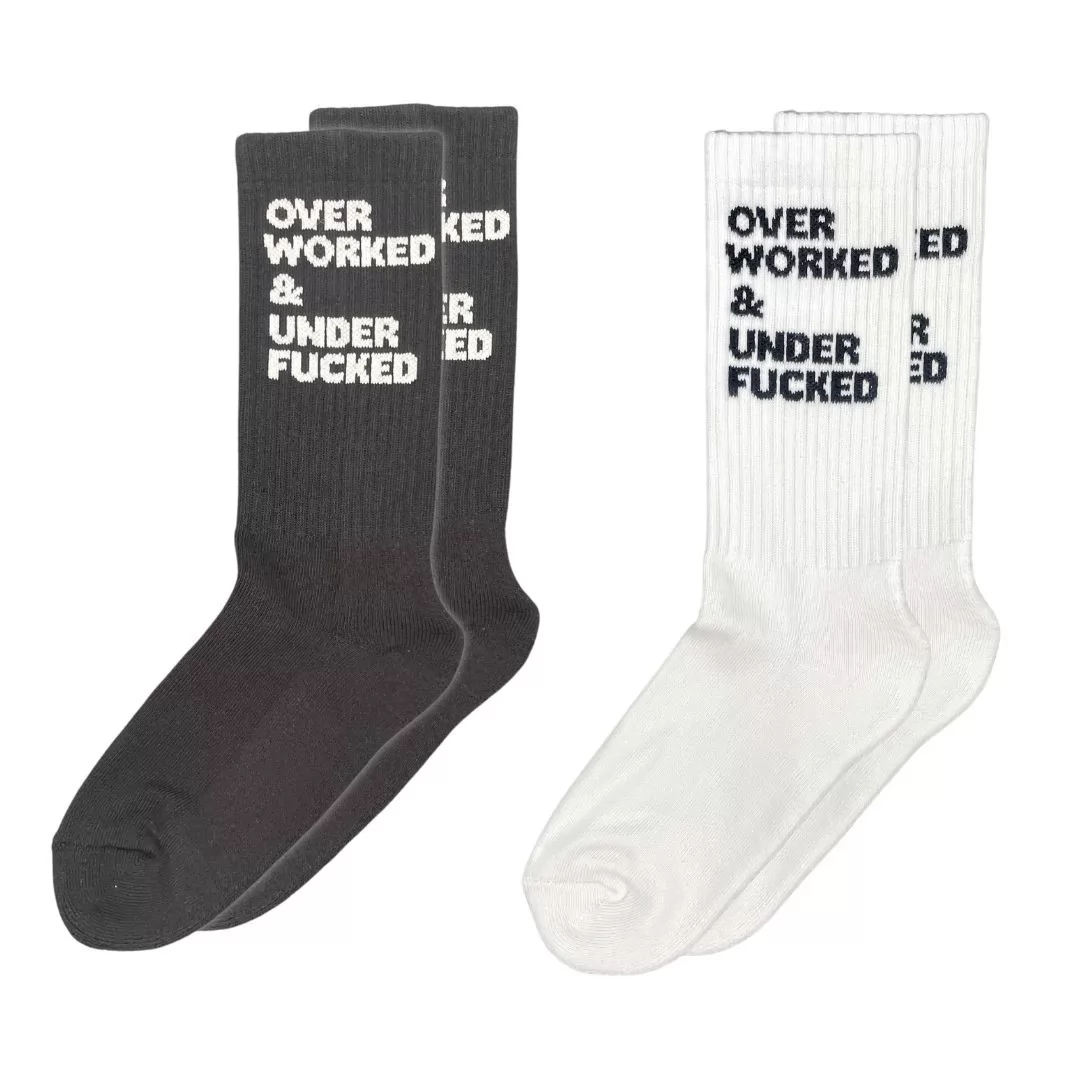 2 PACK OF OVERWORKED SOCKS