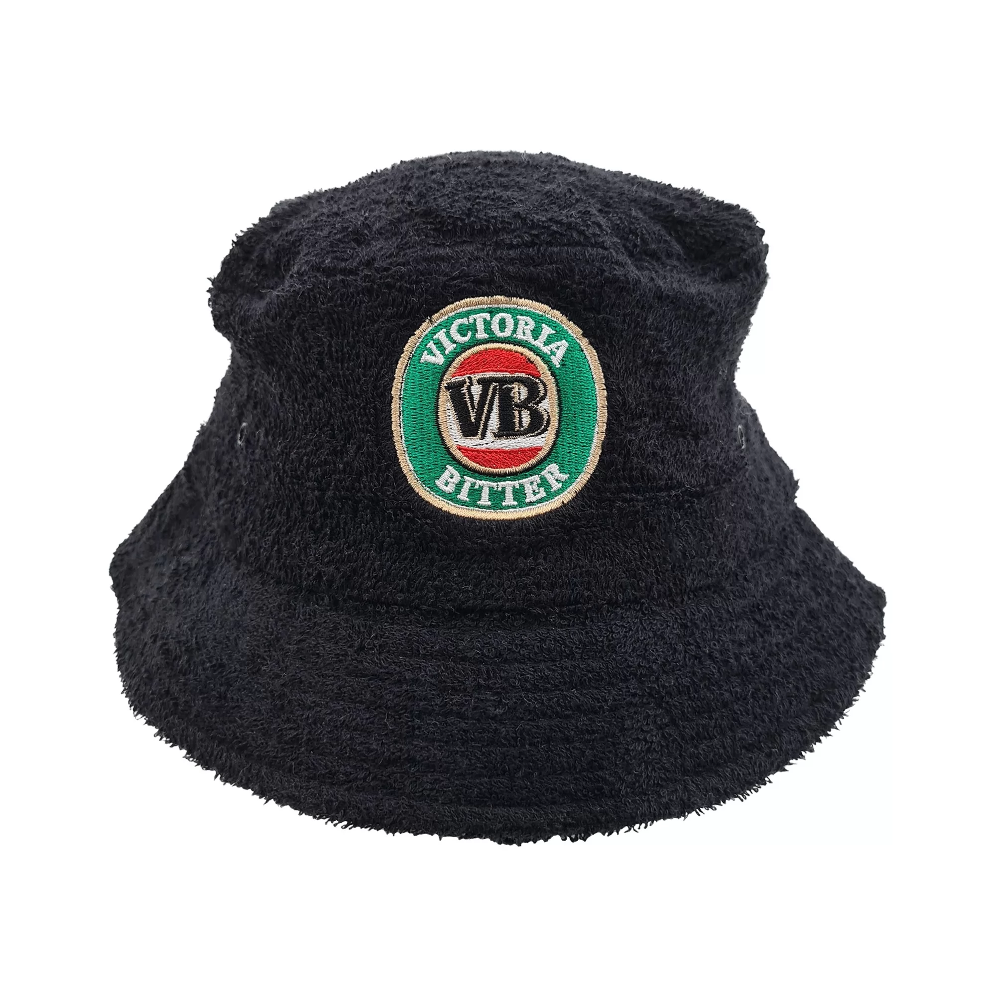 BLACK RETRO VB LOGO TERRY TOWEL BUCKET HAT