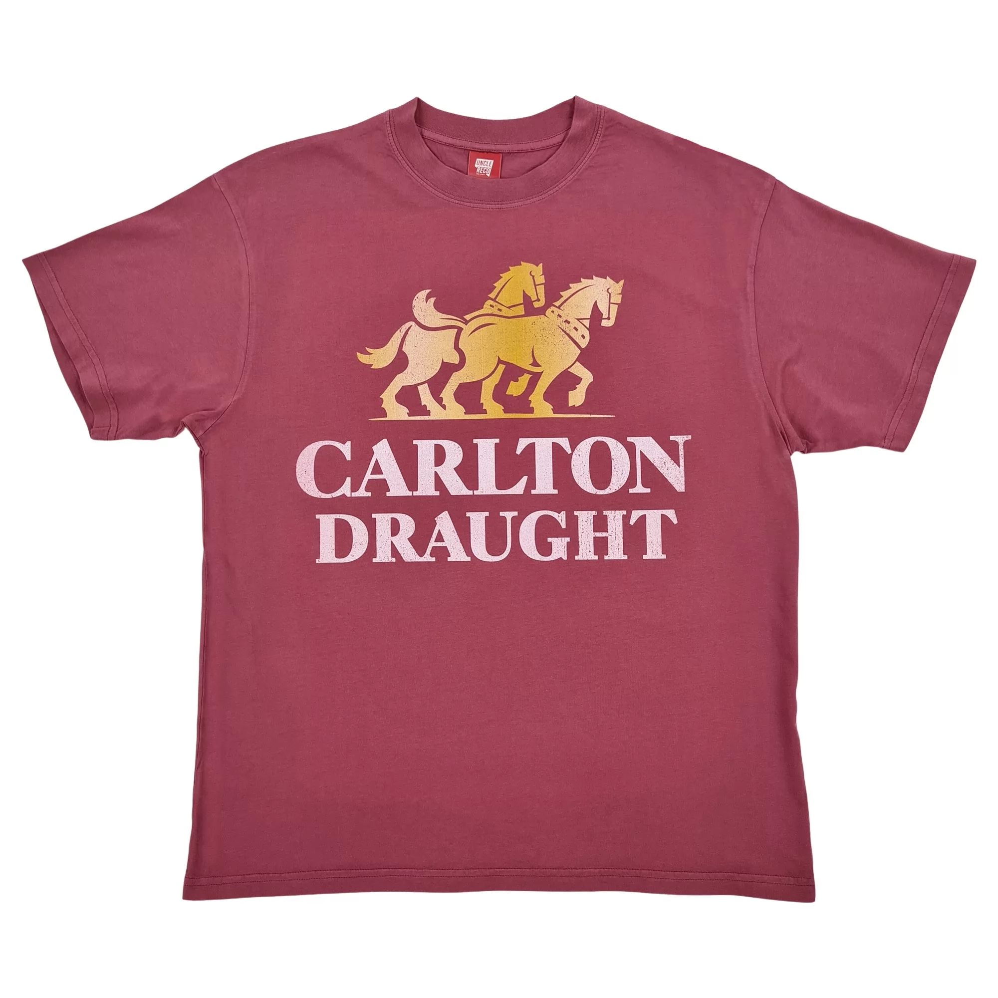 CARLTON DRAUGHT MAROON DYED T-SHIRT