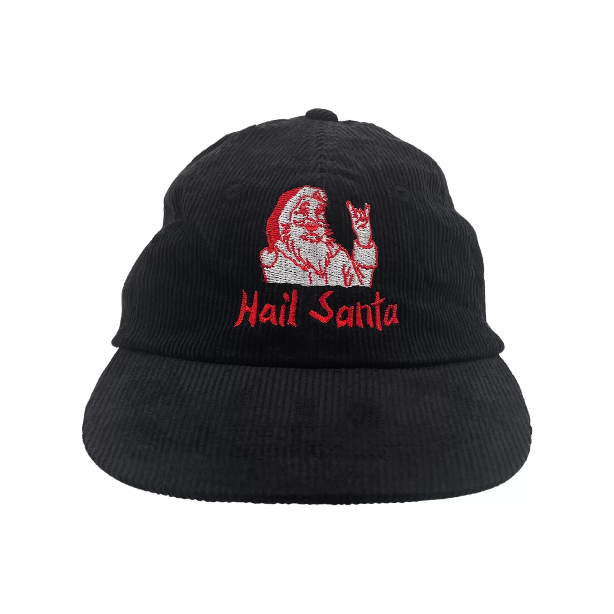 HAIL SANTA BLACK CORD HAT