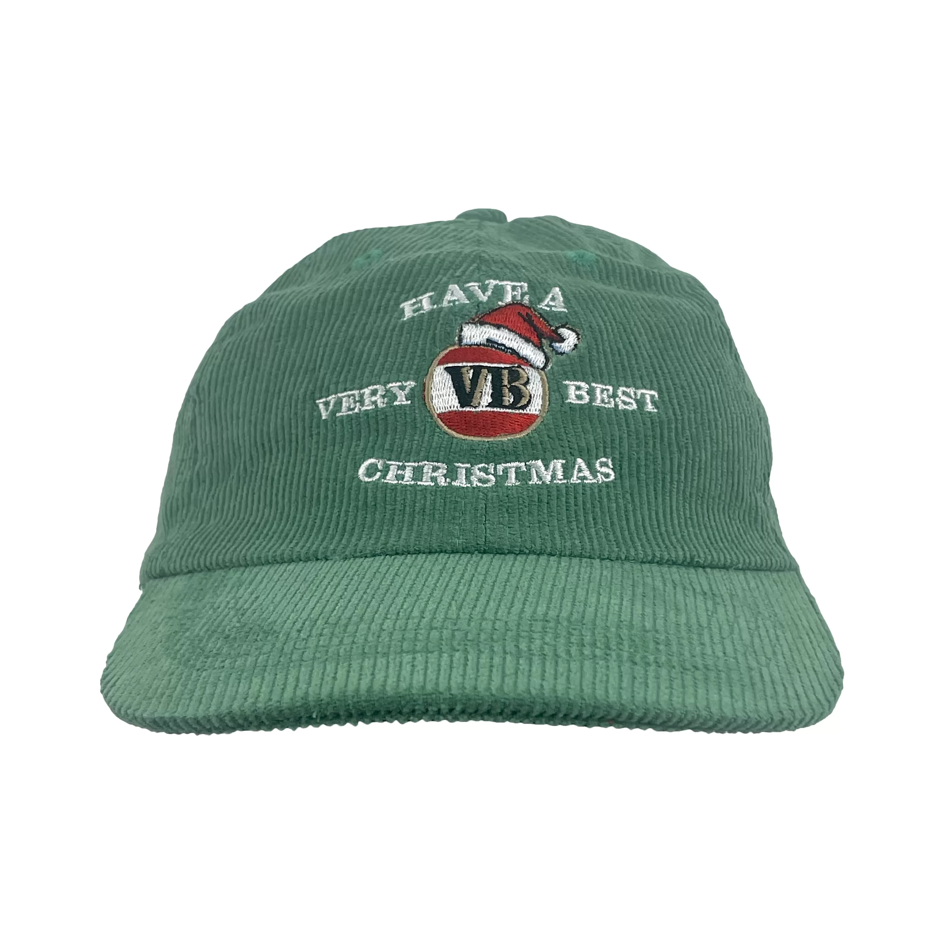 VERY BEST CHRISTMAS GREEN CORD HAT