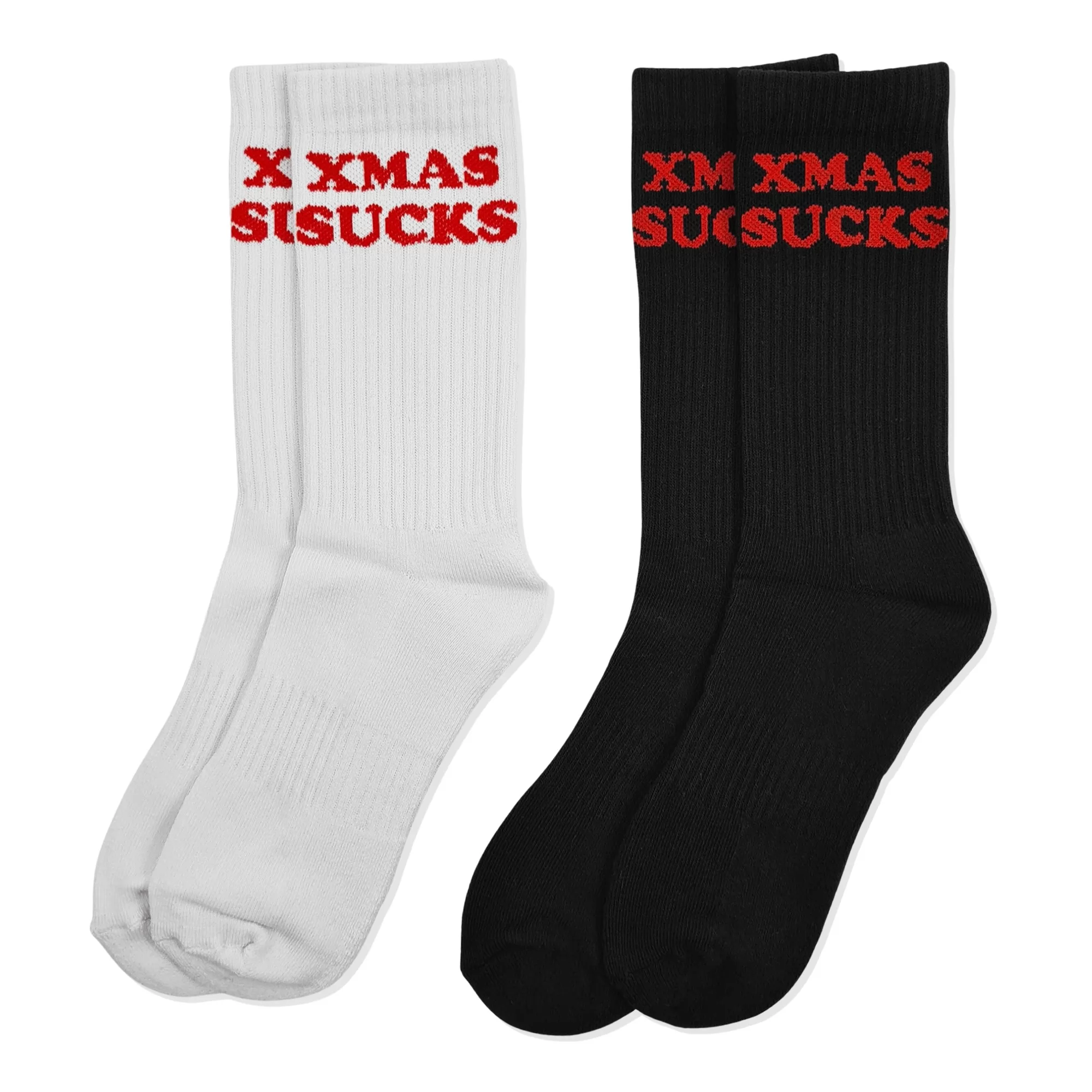 2 PACK OF XMAS SUCKS SOCKS