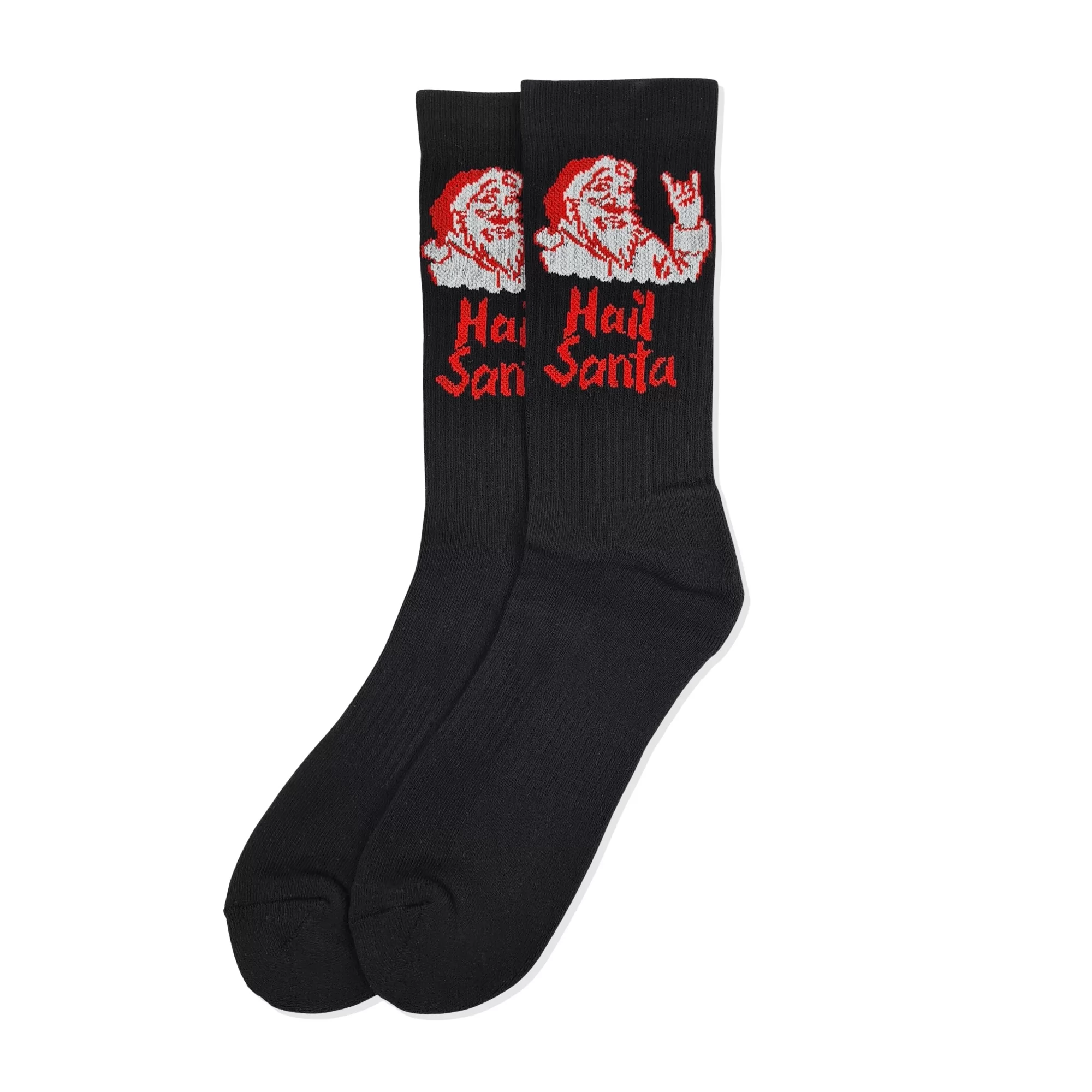 HAIL SANTA BLACK SOCKS