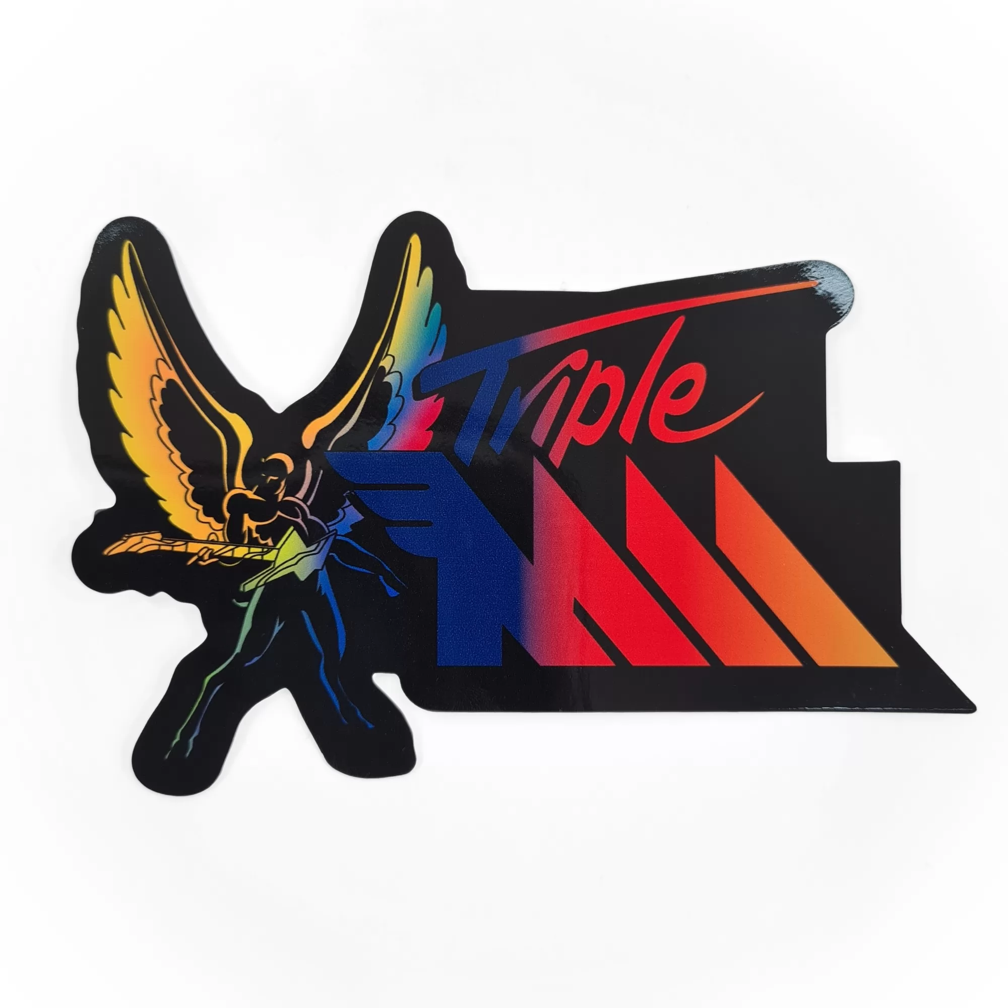 BLACK TRIPLE M RETRO DIE CUT STICKER