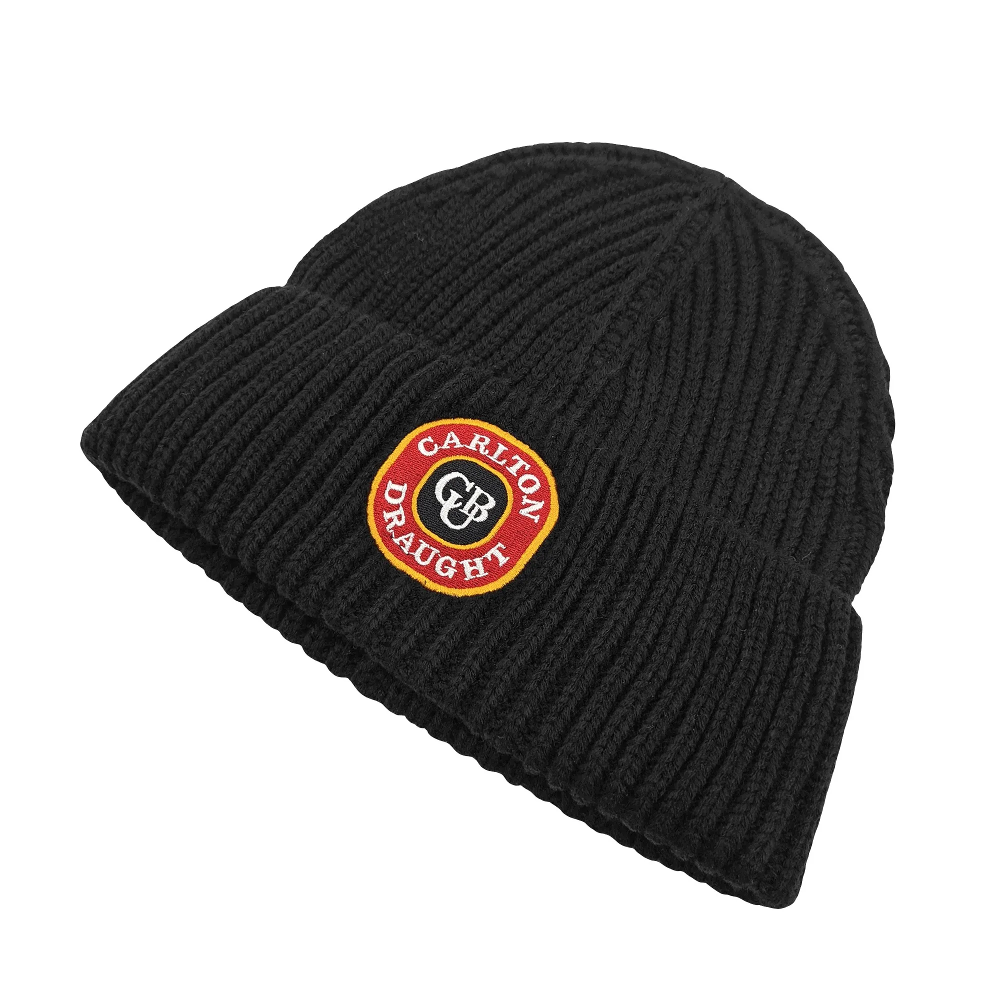 BLACK CARLTON DRAUGHT KNIT BEANIE