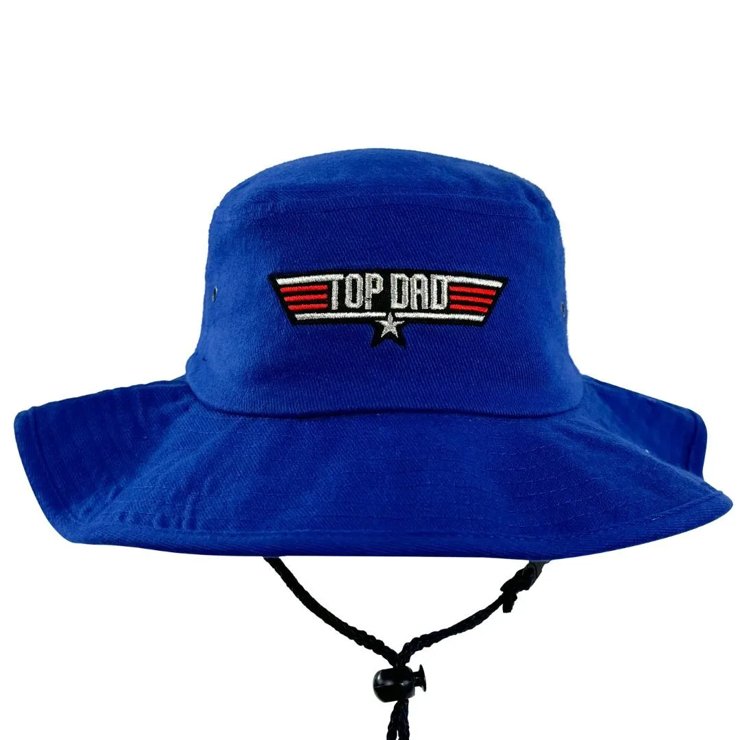 TOP DAD BLUE WIDE BRIM HAT