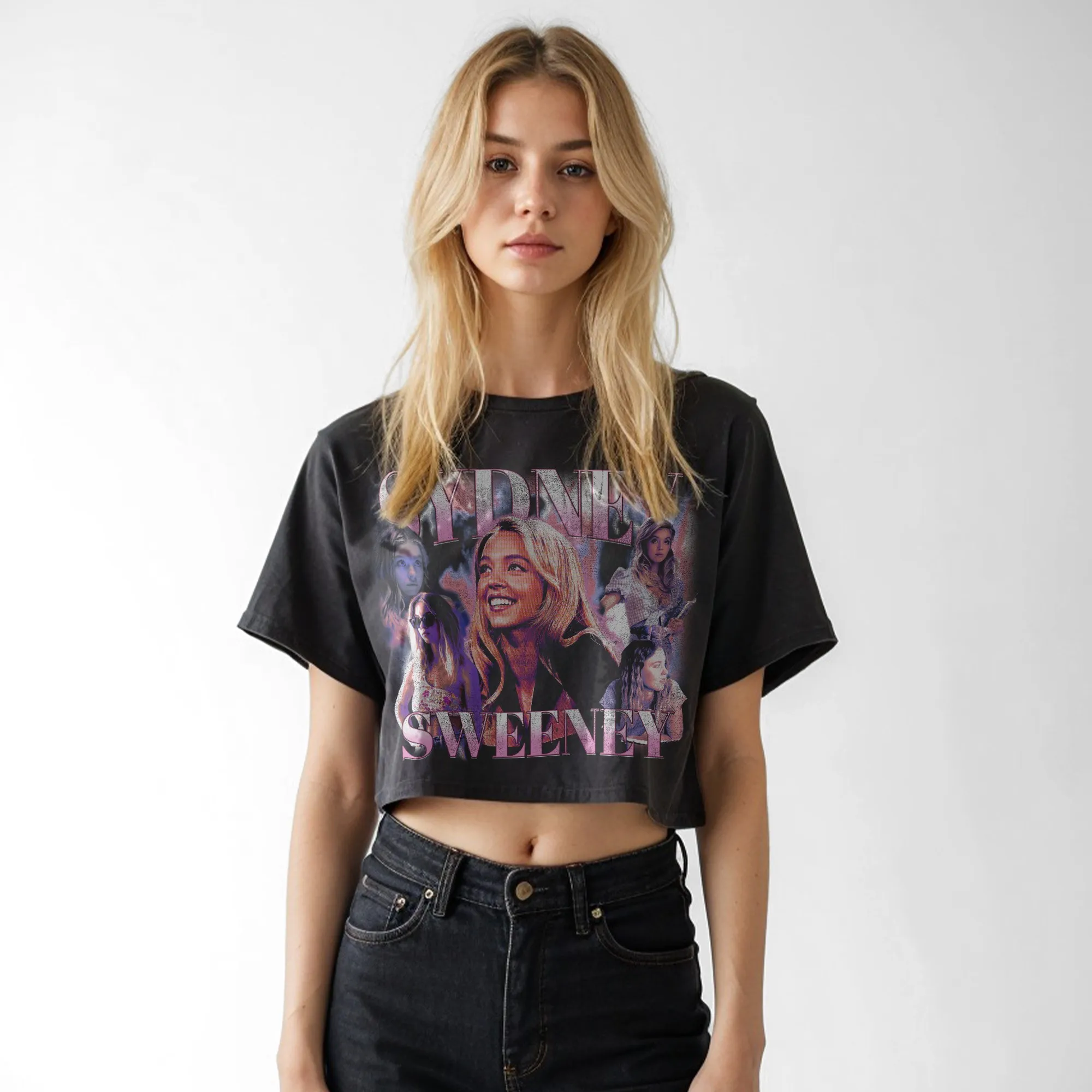 VINTAGE SYDNEY SWEENEY CROP TOP