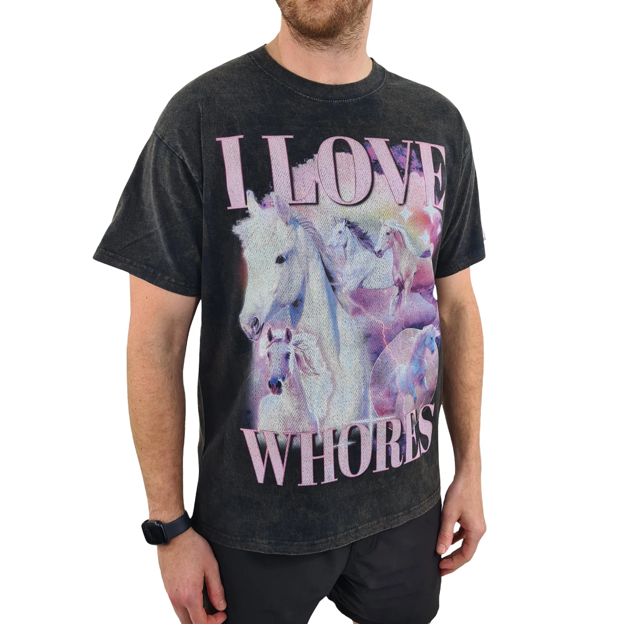 VINTAGE I LOVE WHORES T-SHIRT