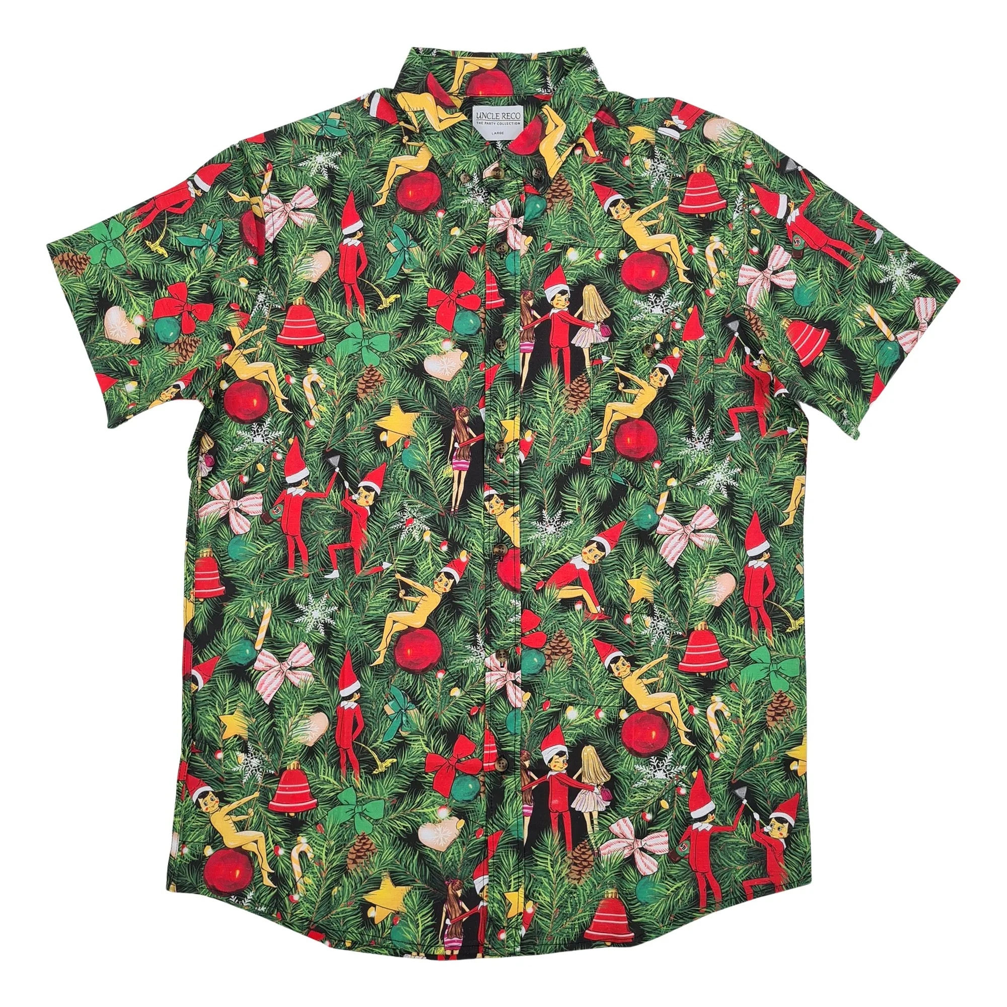 CHEEKY ELVES LINEN BUTTON UP SHIRT