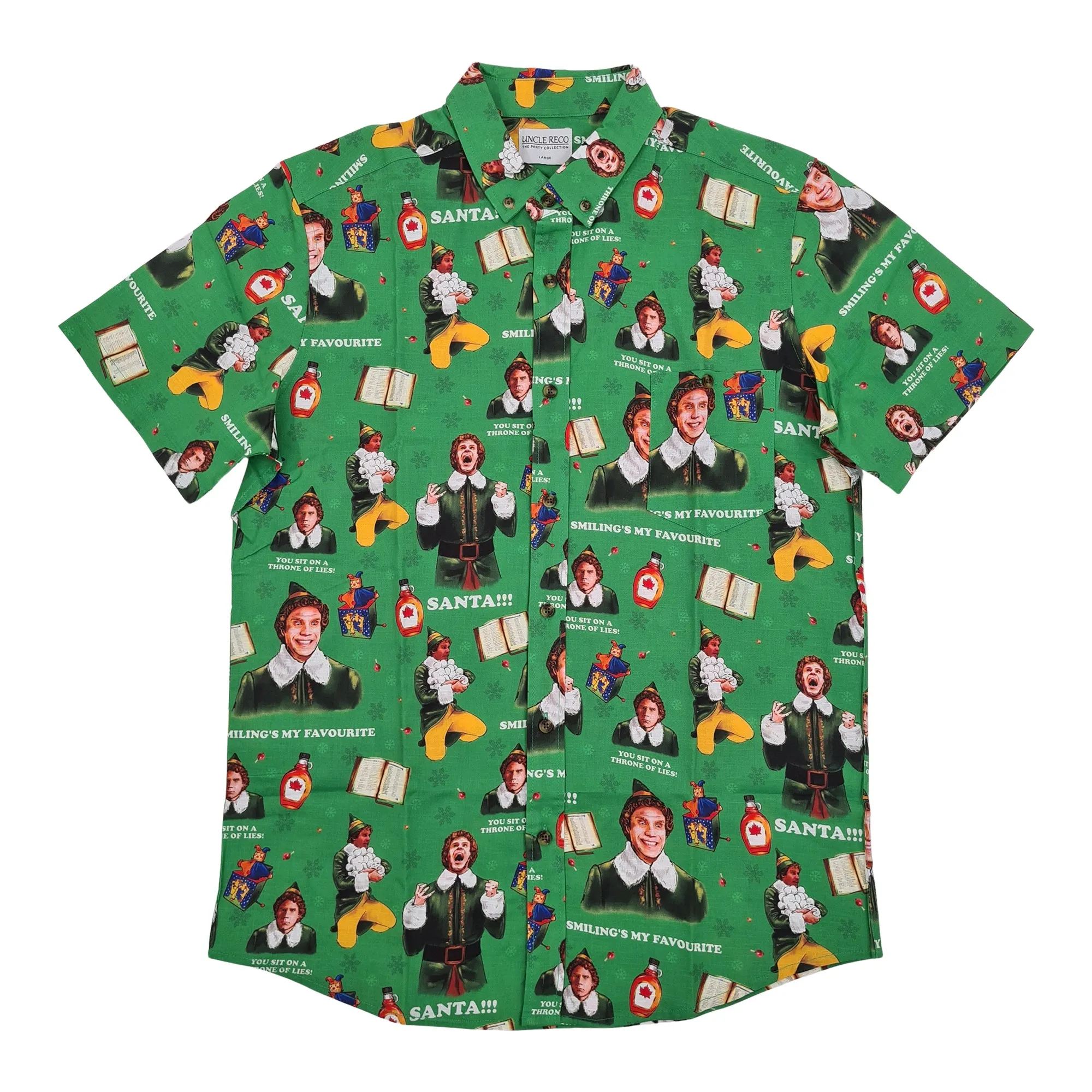 BUDDY ELF LINEN BUTTON UP SHIRT