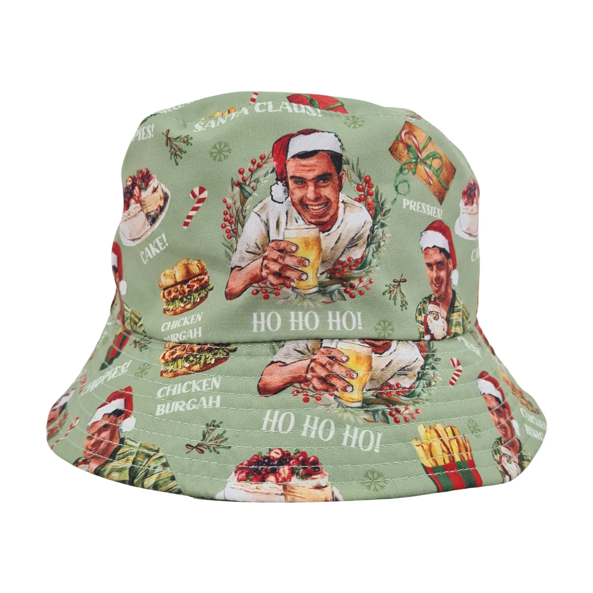 MERRY CHICKEN BURGAH ALL OVER PRINTED BUCKET HAT