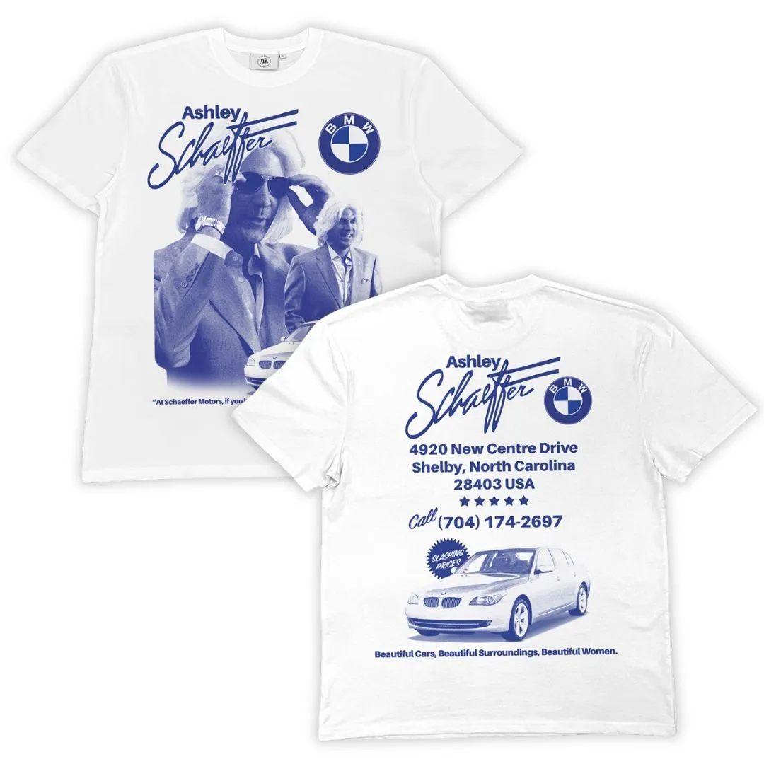 ASHLEY SCHAEFFER WHITE VINTAGE FRONT & BACK T-SHIRT