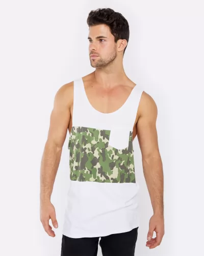 FIND ME IN THE WOODS WHITE SINGLET