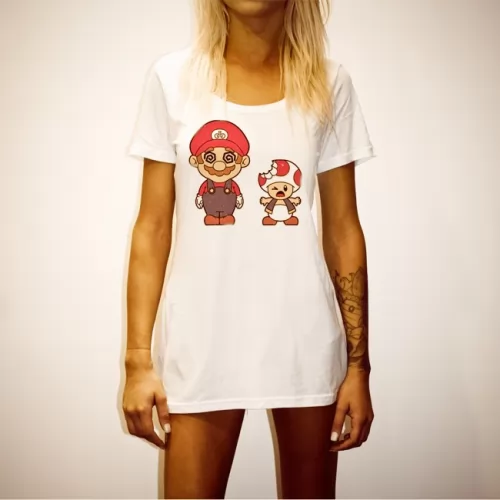 MUSHROOM WHITE TEE